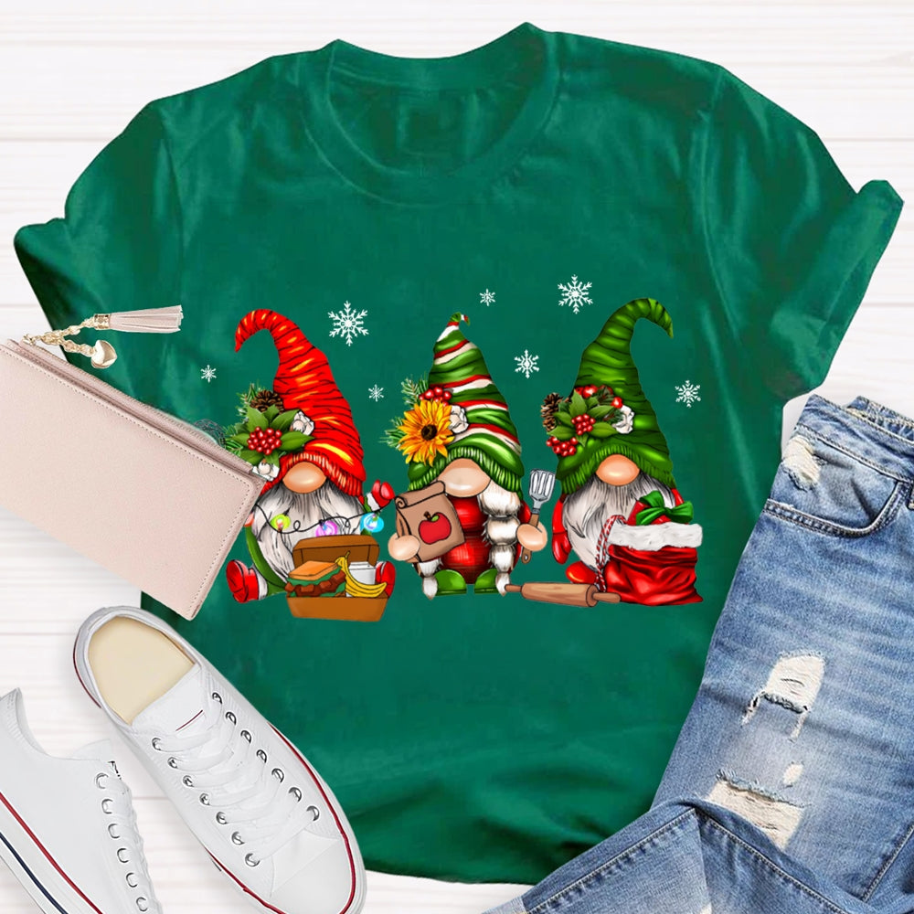 School Lunch Lady Santa Claus Christmas T-shirt