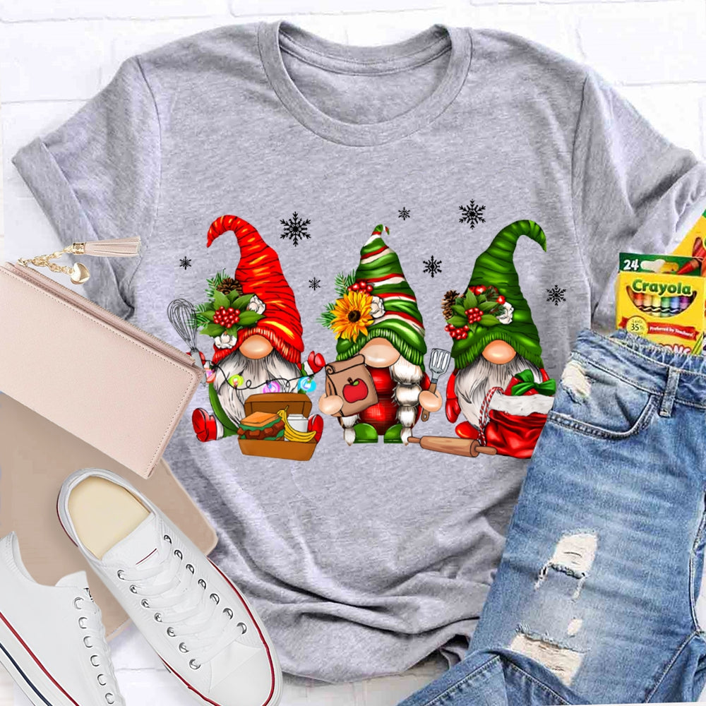 School Lunch Lady Santa Claus Christmas T-shirt