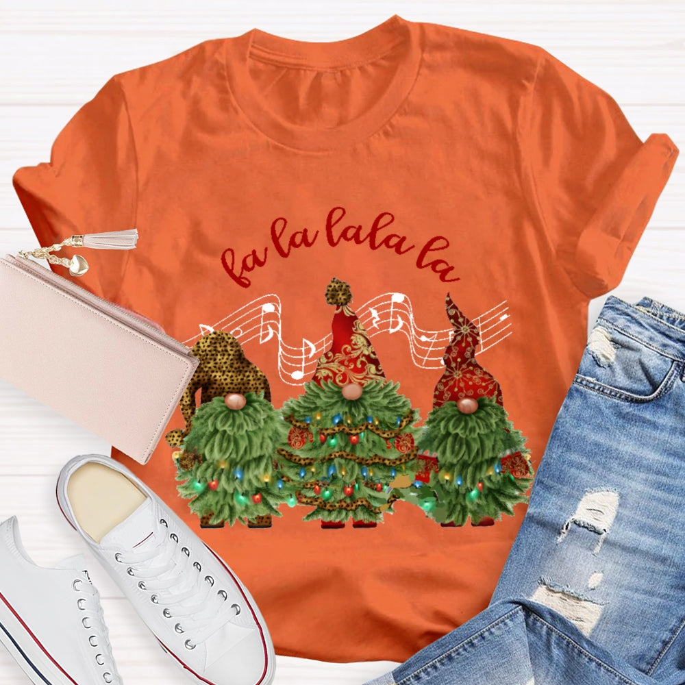 Fa La La La La Music Christmas Tree Christmas T-shirt