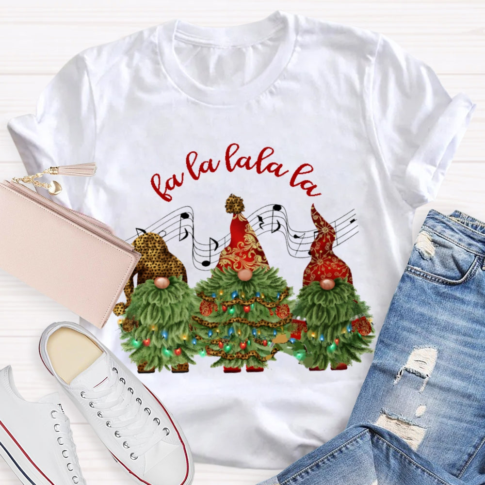 Fa La La La La Music Christmas Tree Christmas T-shirt