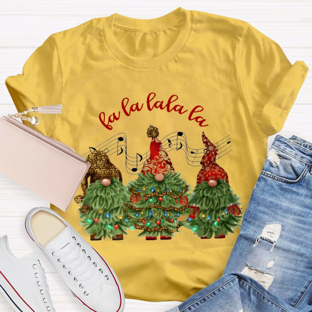 Fa La La La La Music Christmas Tree Christmas T-shirt