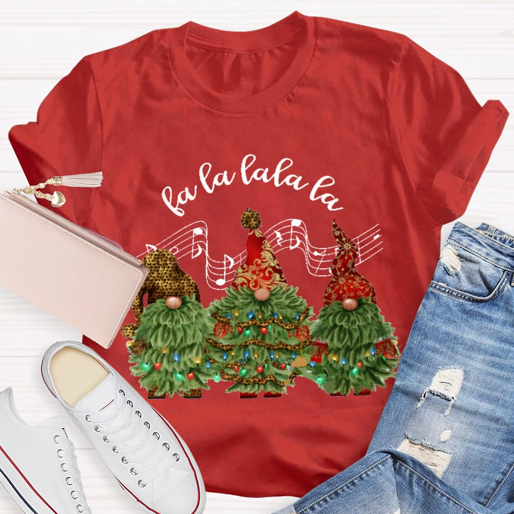 Fa La La La La Music Christmas Tree Christmas T-shirt
