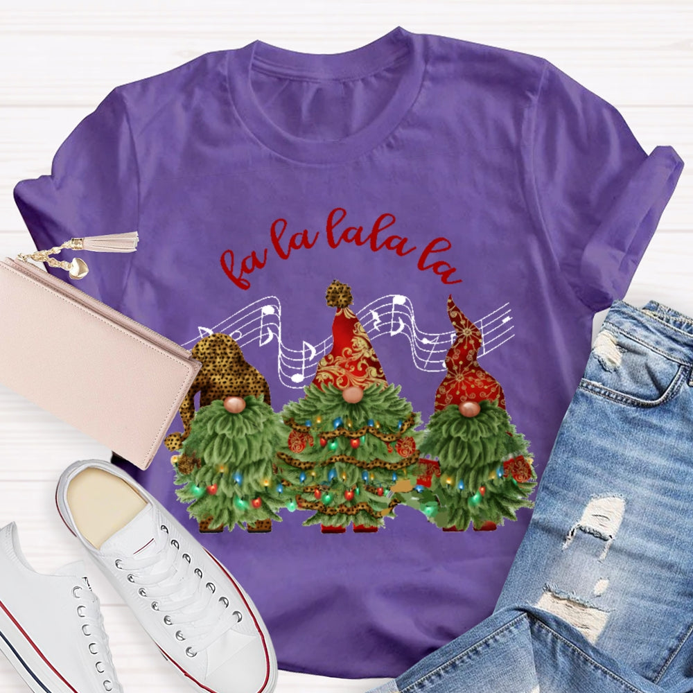 Fa La La La La Music Christmas Tree Christmas T-shirt