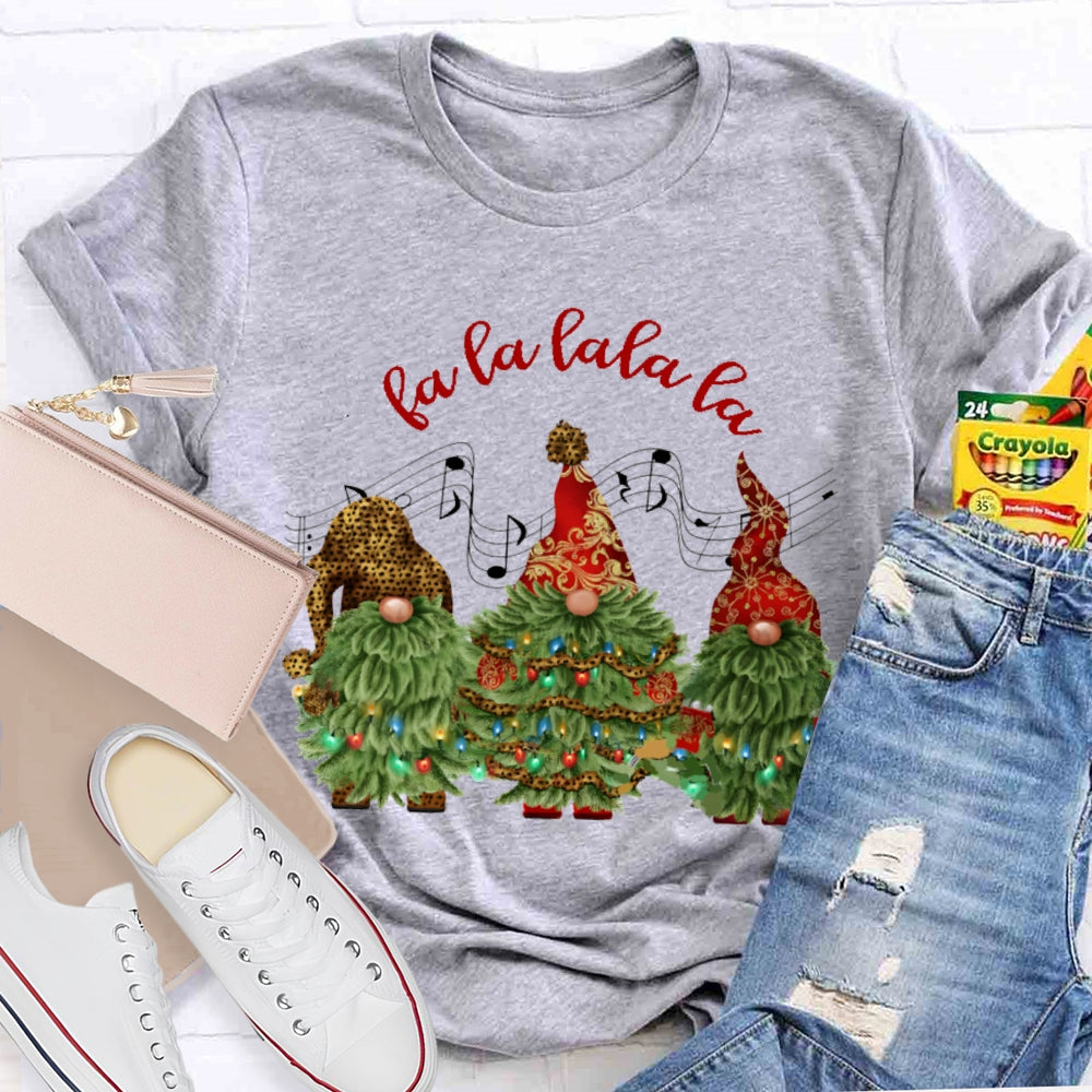 Fa La La La La Music Christmas Tree Christmas T-shirt