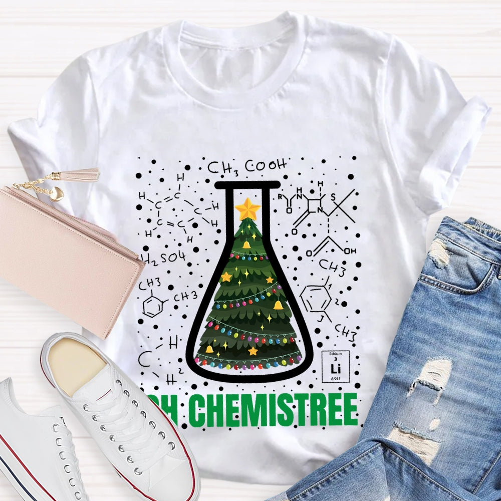 Oh Chemistree Christmas Tree In The Reagent Bottle T-Shirt