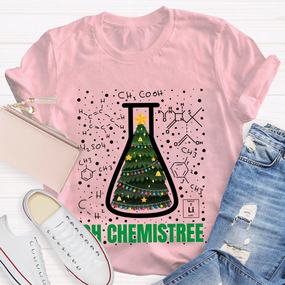 Oh Chemistree Christmas Tree In The Reagent Bottle T-Shirt
