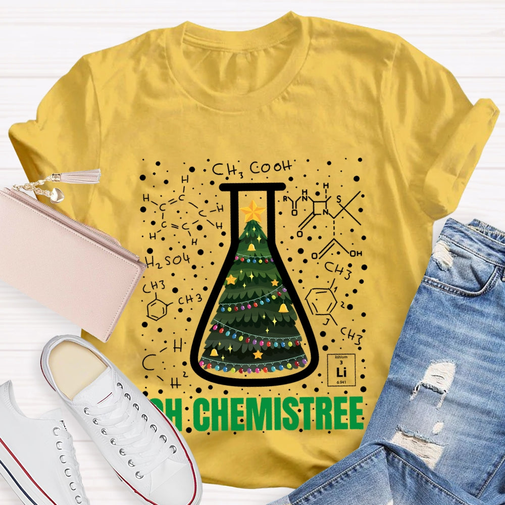 Oh Chemistree Christmas Tree In The Reagent Bottle T-Shirt