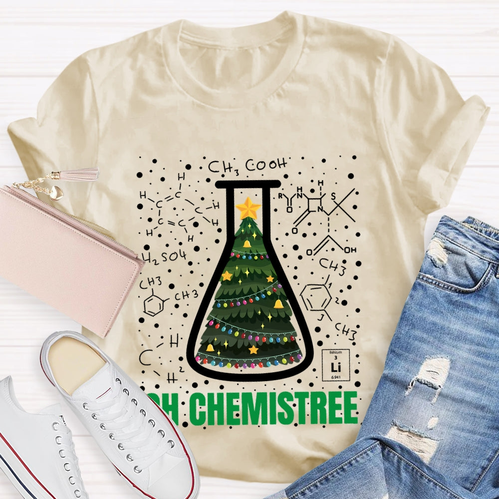 Oh Chemistree Christmas Tree In The Reagent Bottle T-Shirt