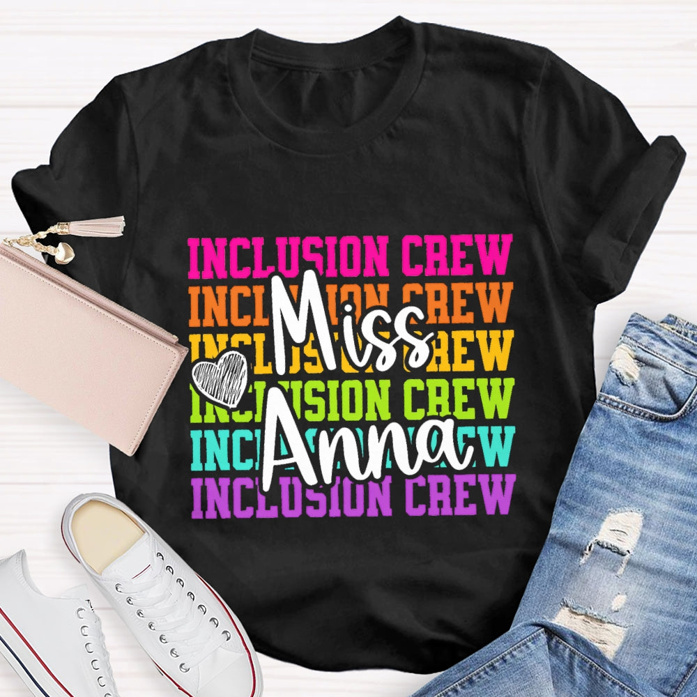 Personalized Name Inclusion Crew T-Shirt