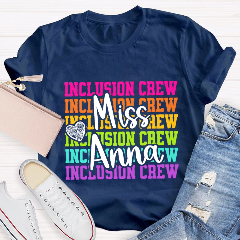 Personalized Name Inclusion Crew T-Shirt
