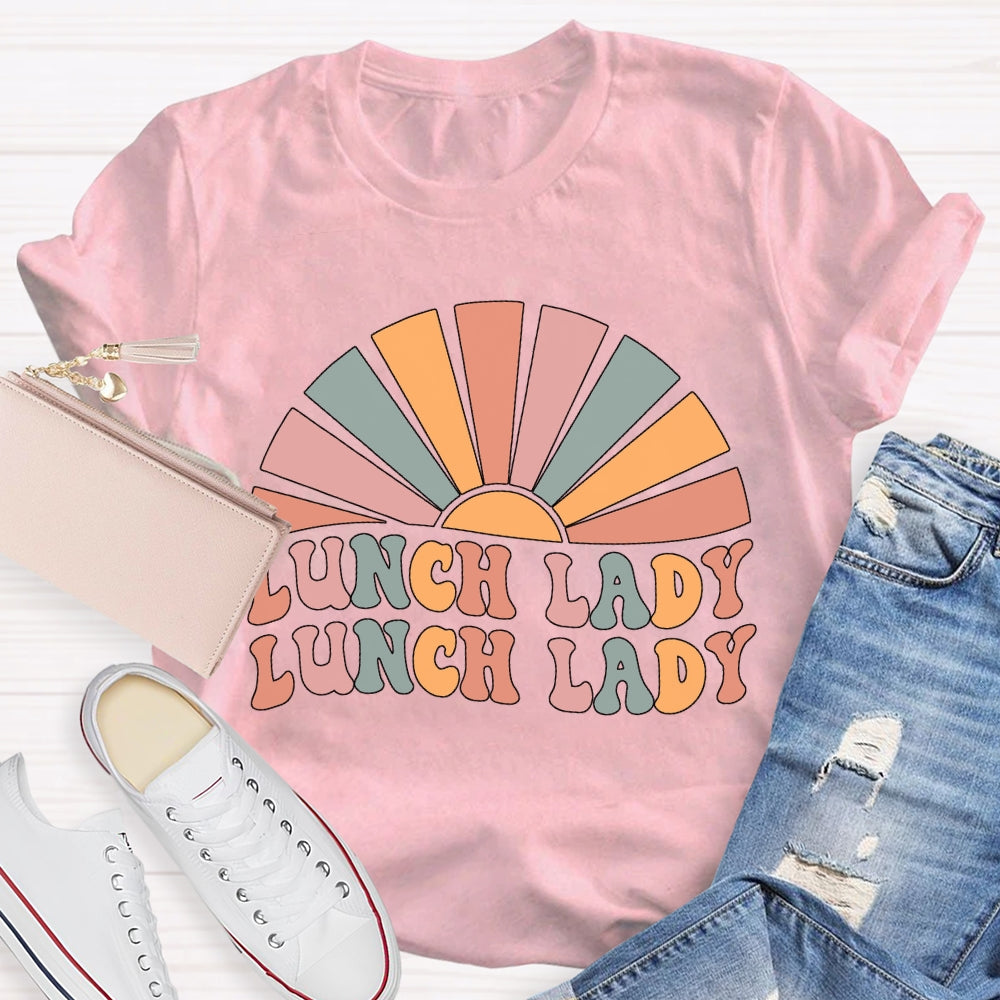 Lunch Lady Colorful Pattern Print T-shirt