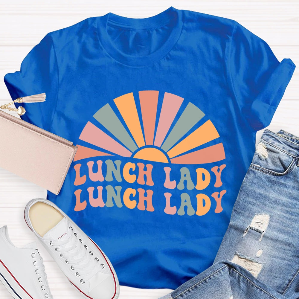Lunch Lady Colorful Pattern Print T-shirt