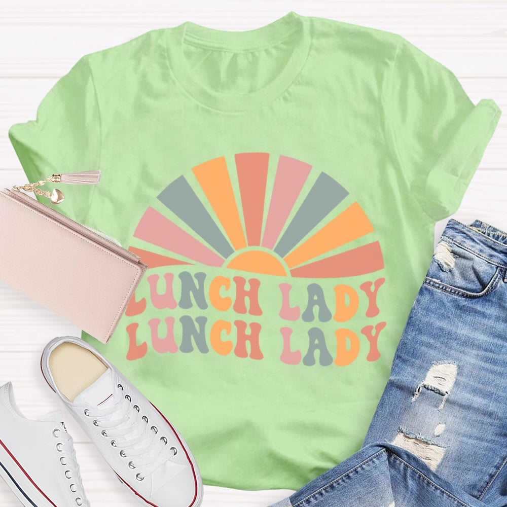 Lunch Lady Colorful Pattern Print T-shirt