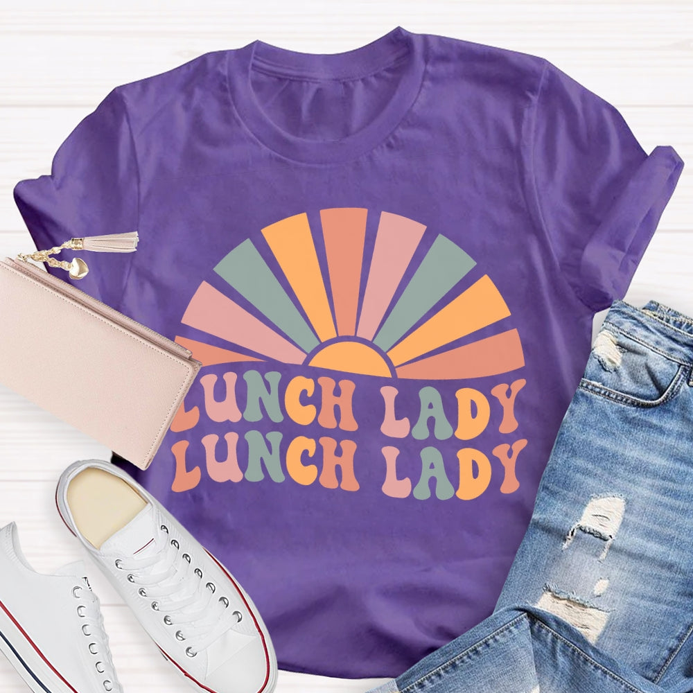 Lunch Lady Colorful Pattern Print T-shirt