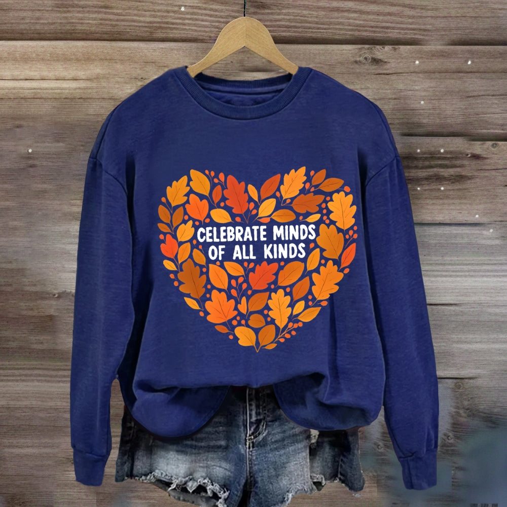 Celebrate Minds Of All Kinds Fall Vibes Sweatshirt