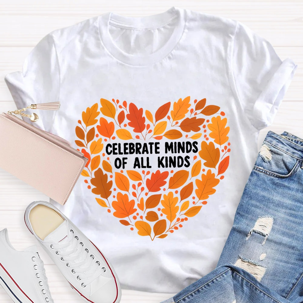 Celebrate Minds Of All Kinds Fall Vibes T-shirt