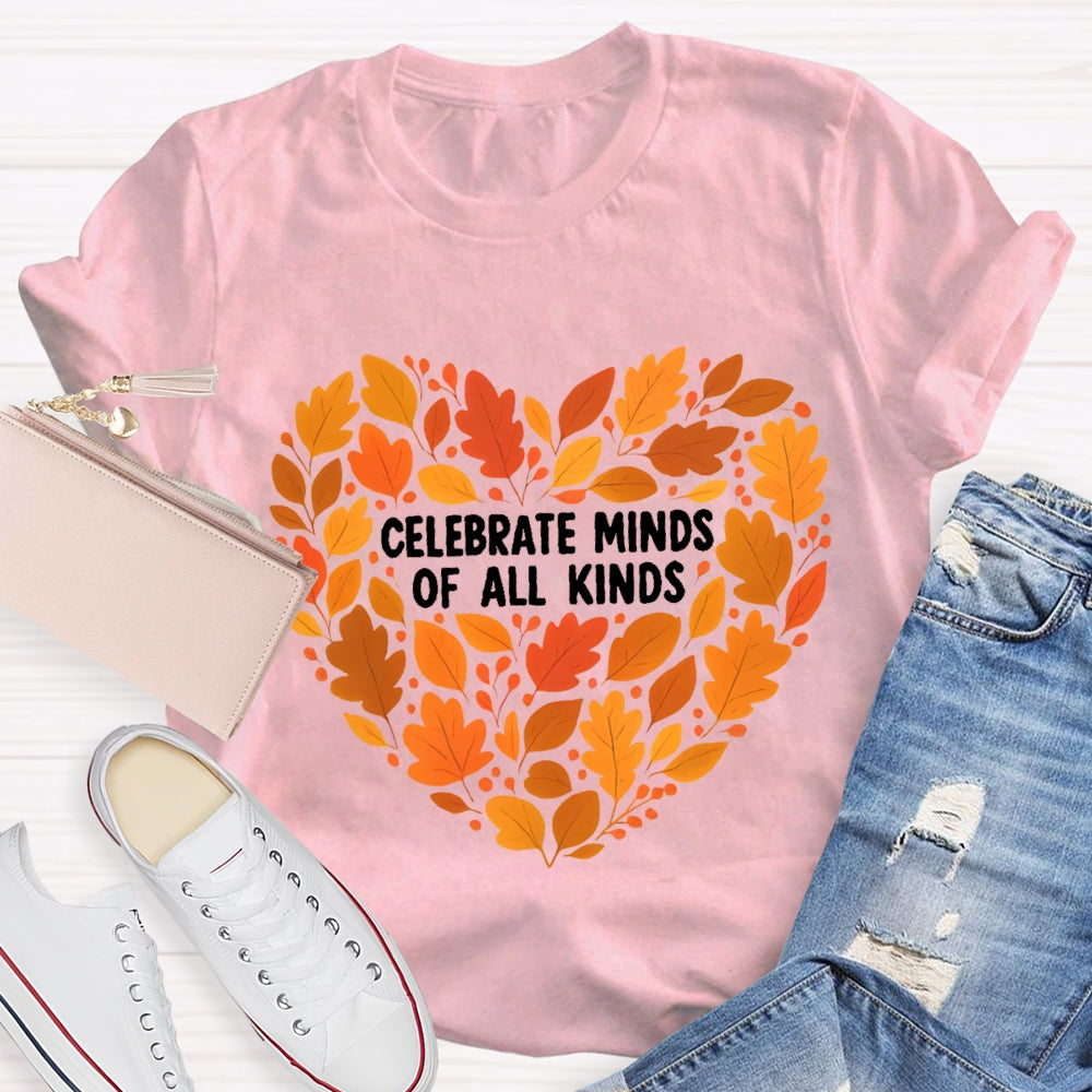 Celebrate Minds Of All Kinds Fall Vibes T-shirt