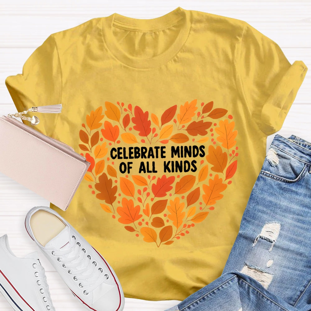 Celebrate Minds Of All Kinds Fall Vibes T-shirt