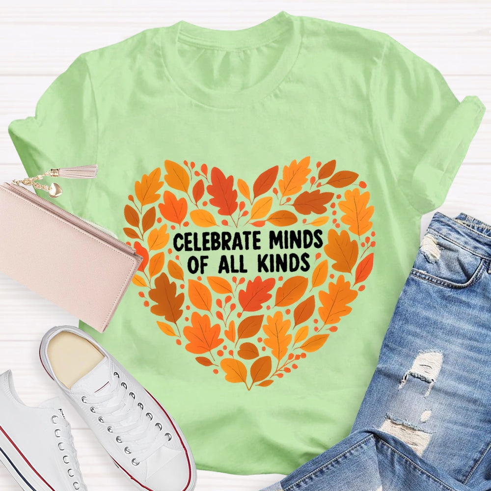 Celebrate Minds Of All Kinds Fall Vibes T-shirt