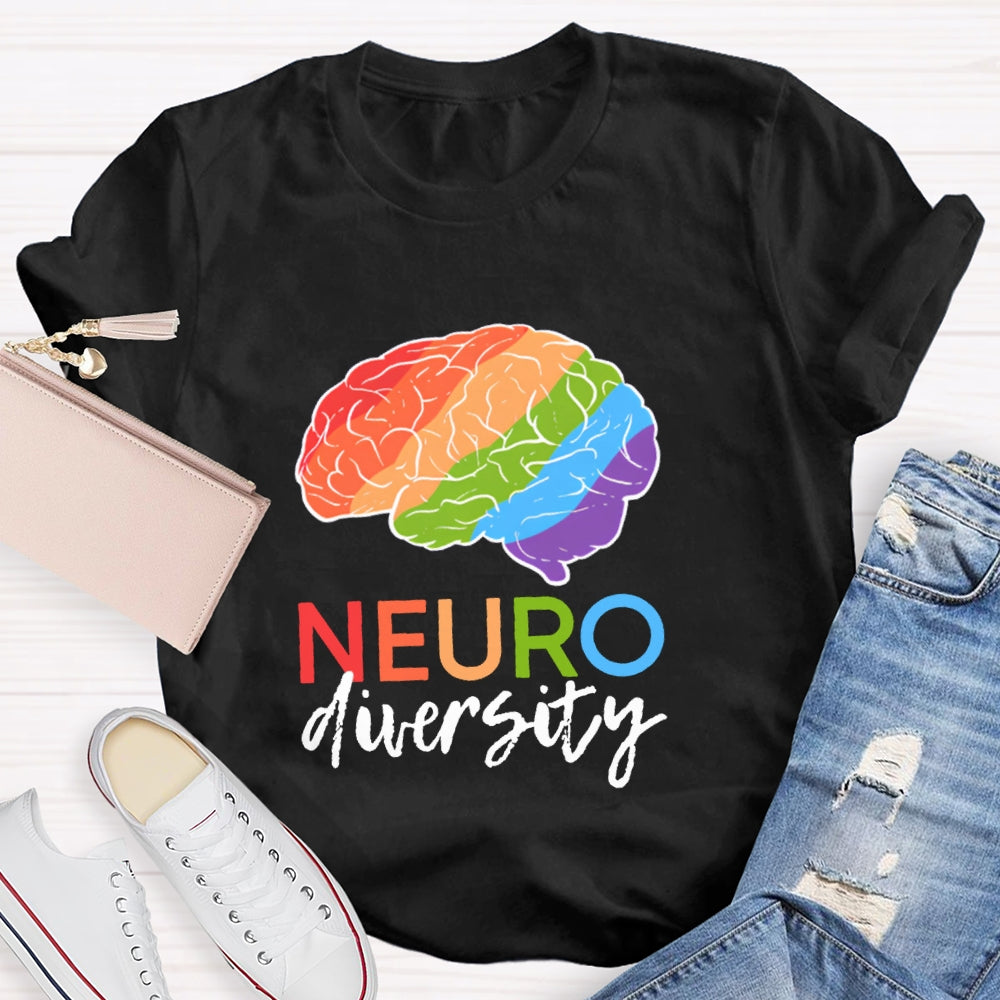 Colorful Brain Neurodiversity T-shirt