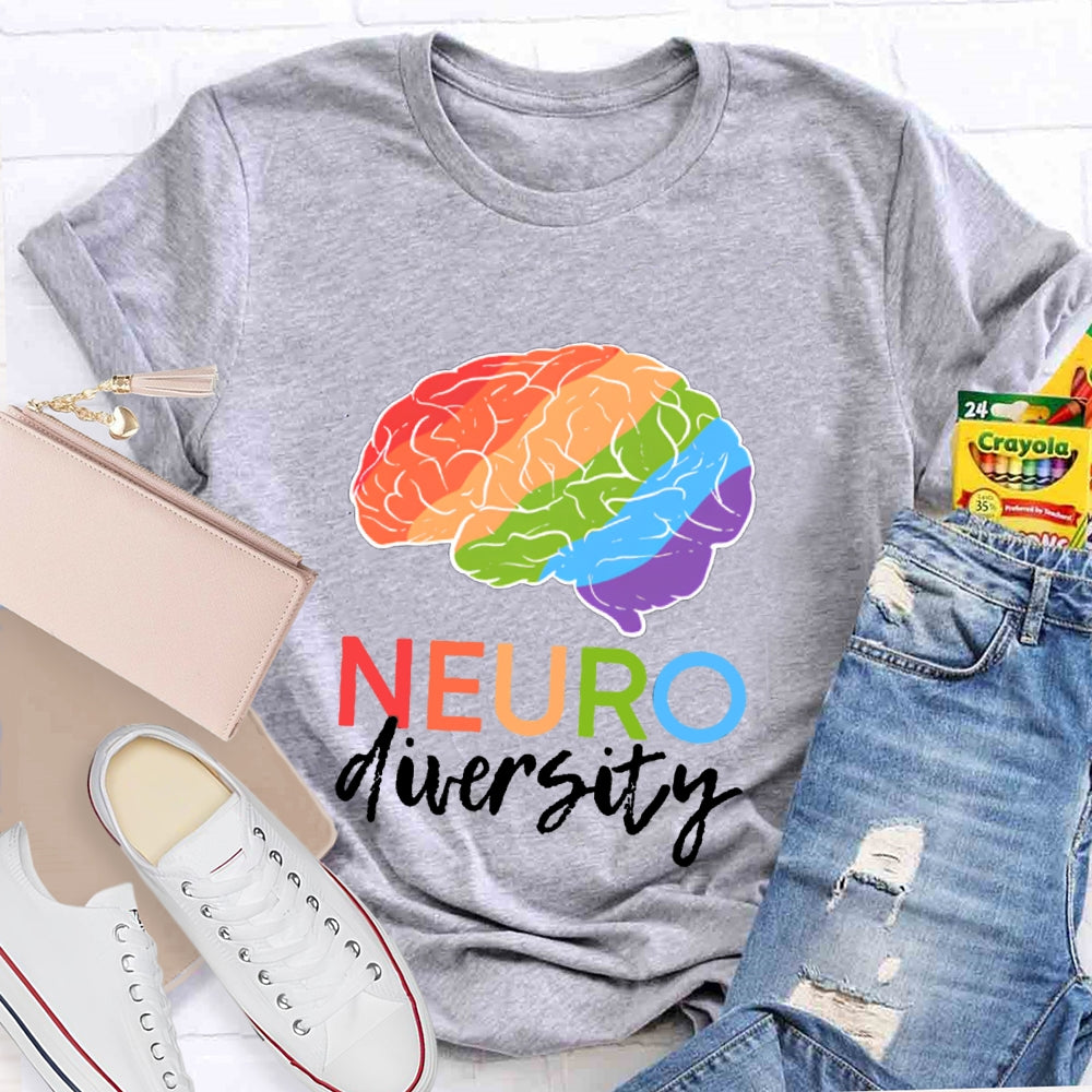 Colorful Brain Neurodiversity T-shirt