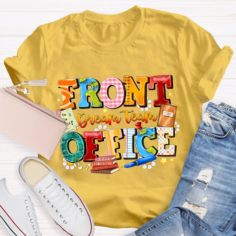 Front Office Dream Team Colorful  Plaid T-Shirt