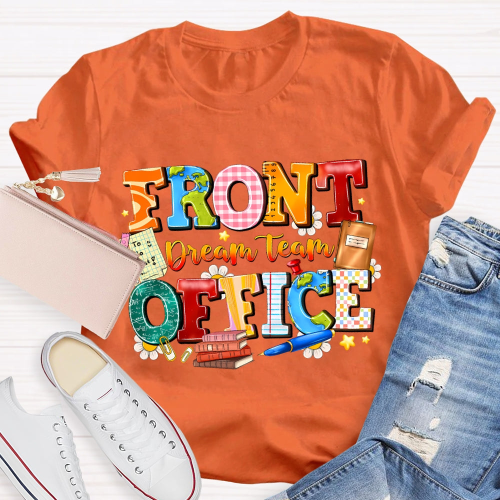 Front Office Dream Team Colorful  Plaid T-Shirt