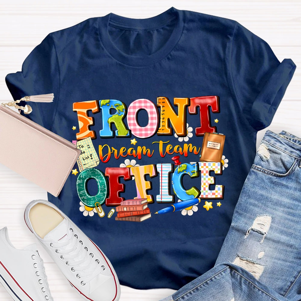 Front Office Dream Team Colorful  Plaid T-Shirt