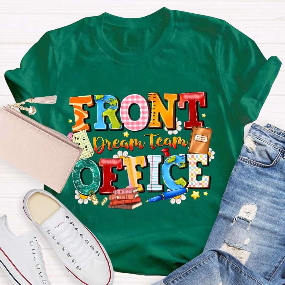 Front Office Dream Team Colorful  Plaid T-Shirt