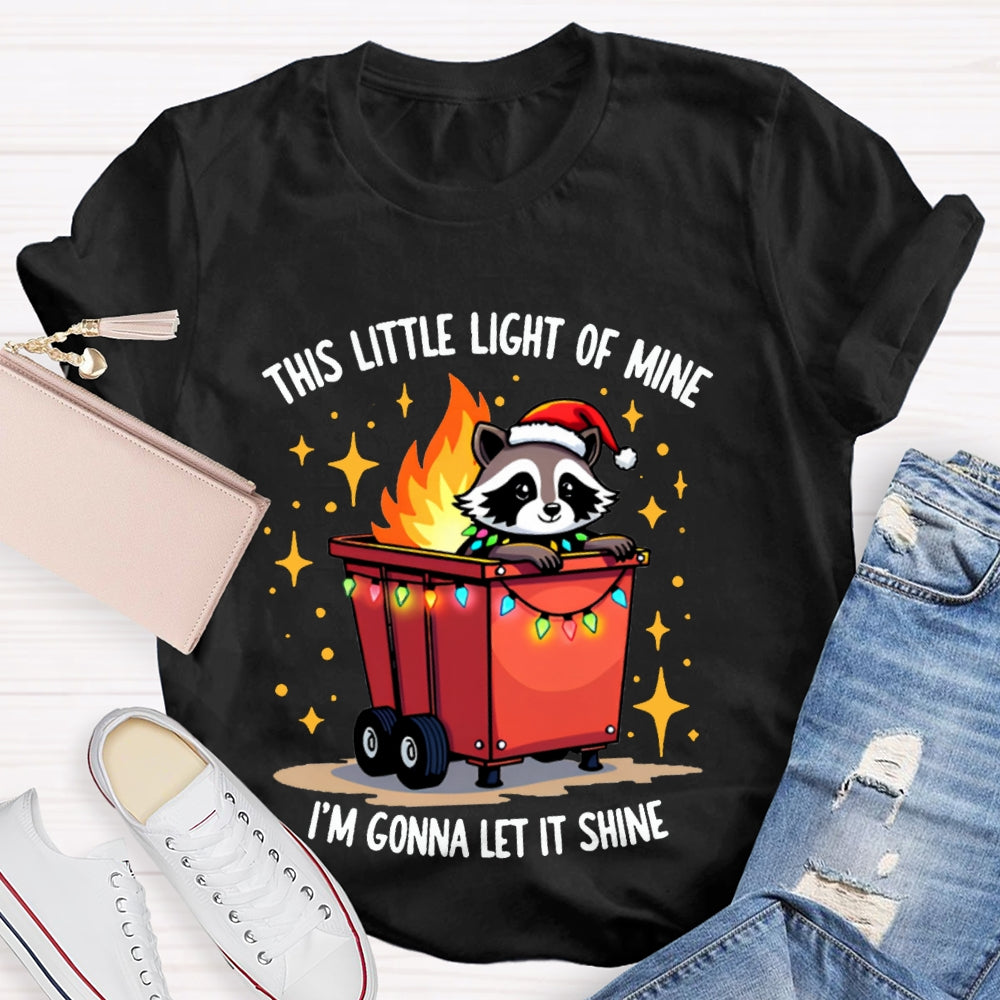 This Little Light Of Mine I'M Gonna Let It Shine Christmas Cat T-shirt