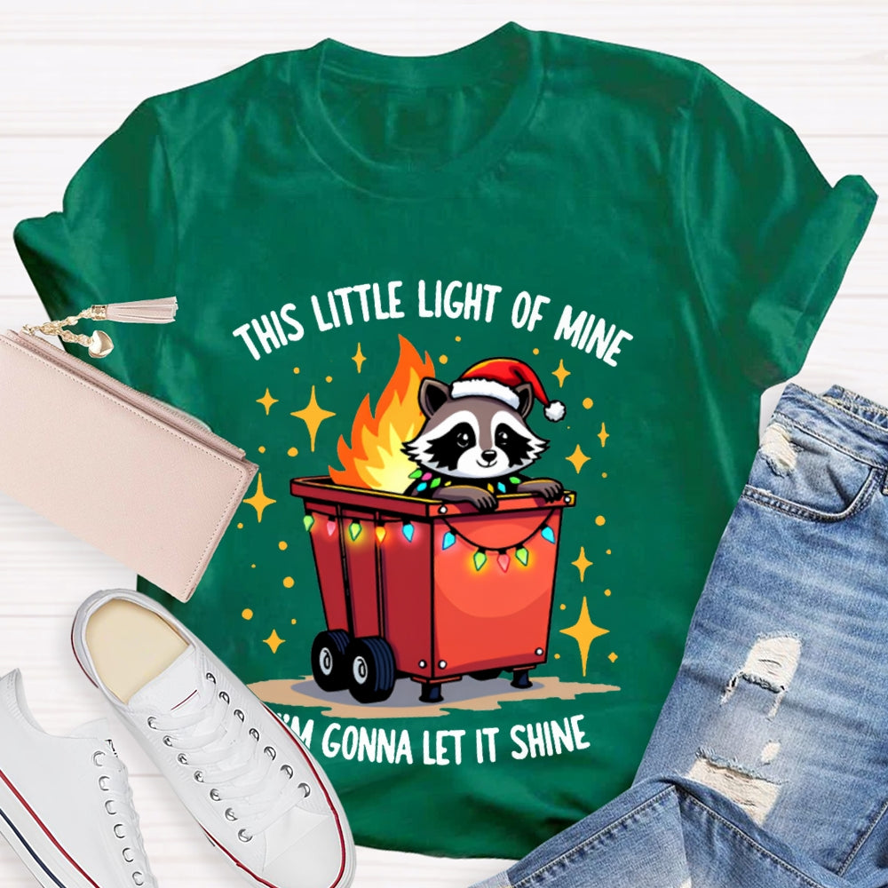 This Little Light Of Mine I'M Gonna Let It Shine Christmas Cat T-shirt