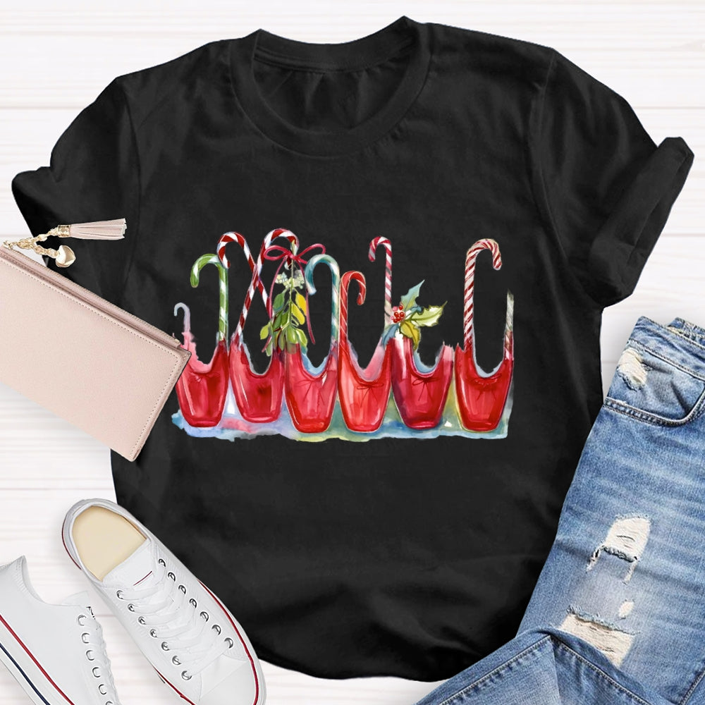 Ballet Shoes Christmas Dance T-shirt