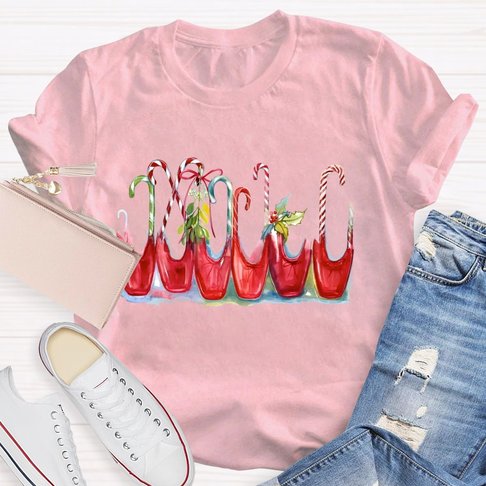 Ballet Shoes Christmas Dance T-shirt
