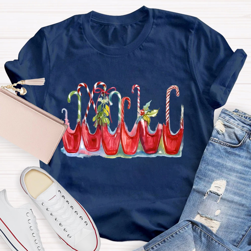 Ballet Shoes Christmas Dance T-shirt