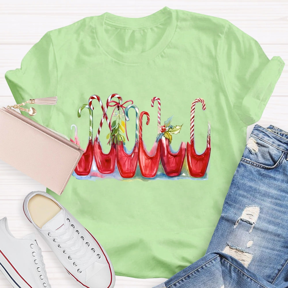Ballet Shoes Christmas Dance T-shirt