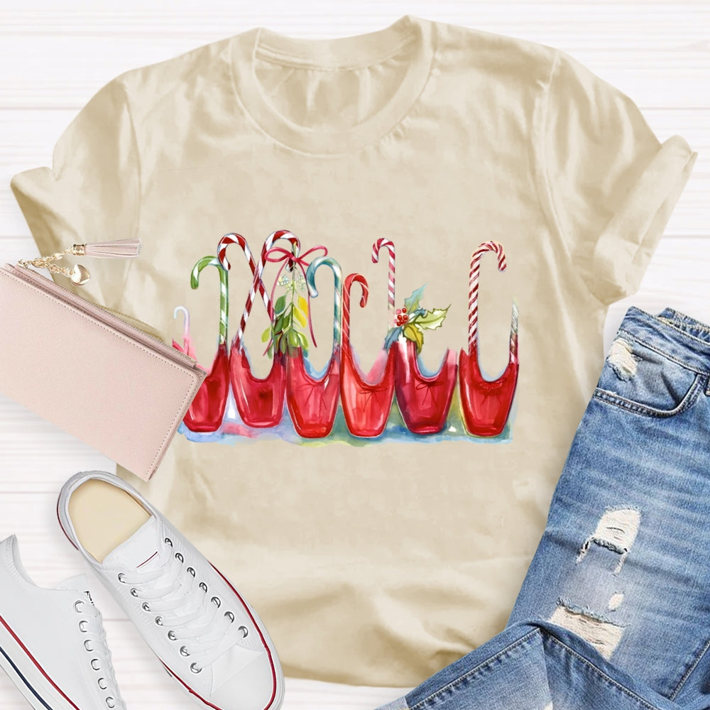Ballet Shoes Christmas Dance T-shirt