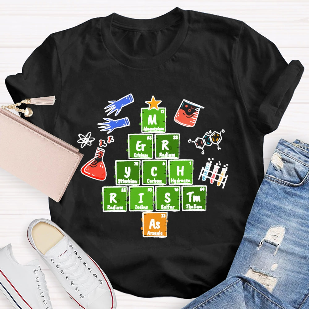 Merry Christmas Science Teacher T-shirt