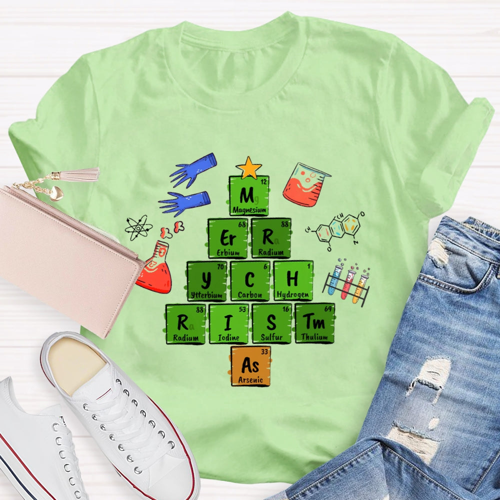 Merry Christmas Science Teacher T-shirt