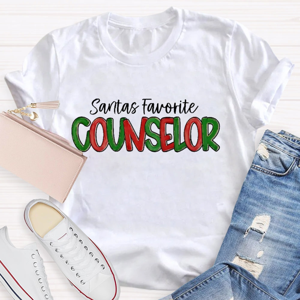 Santa's Favorite Counselor T-shirt