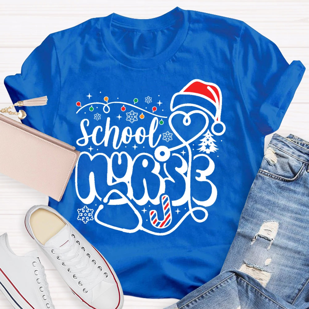 School Nurse Christmas Snowflake T-shirt