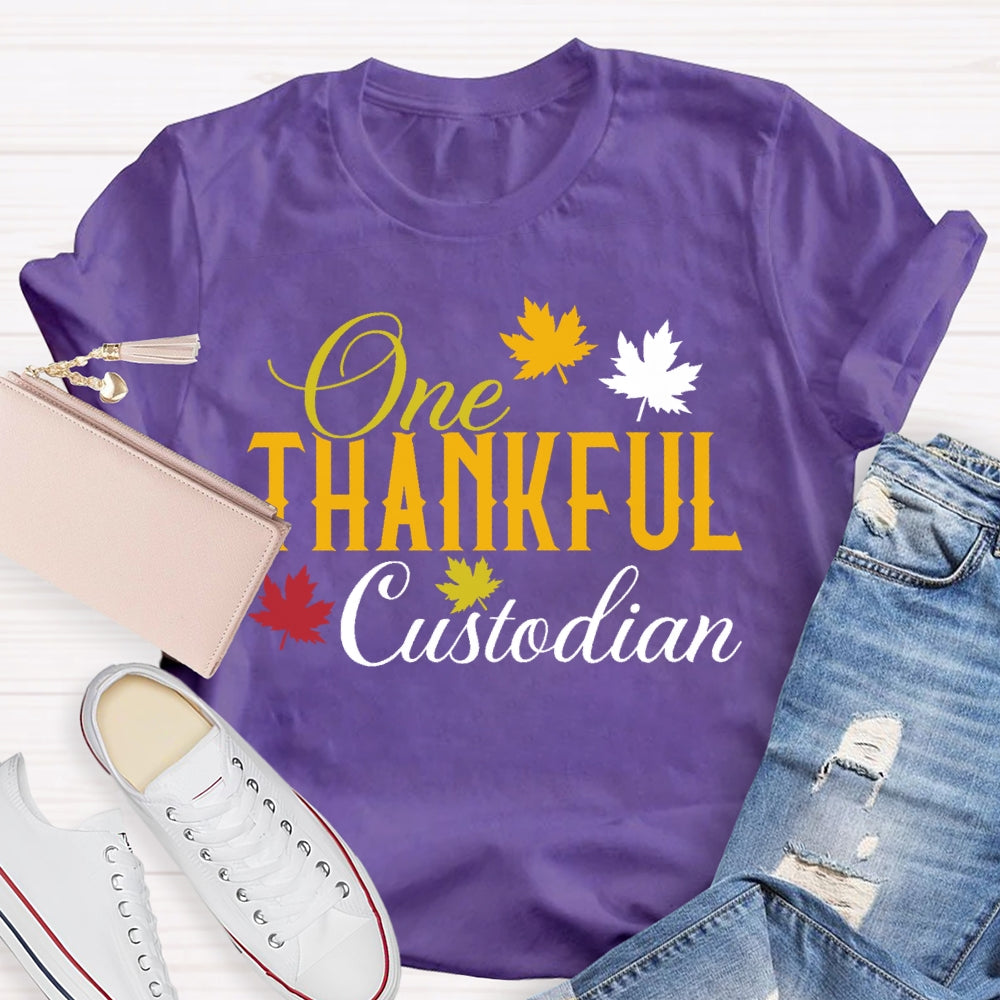 One Thankful Custodian  T-shirt