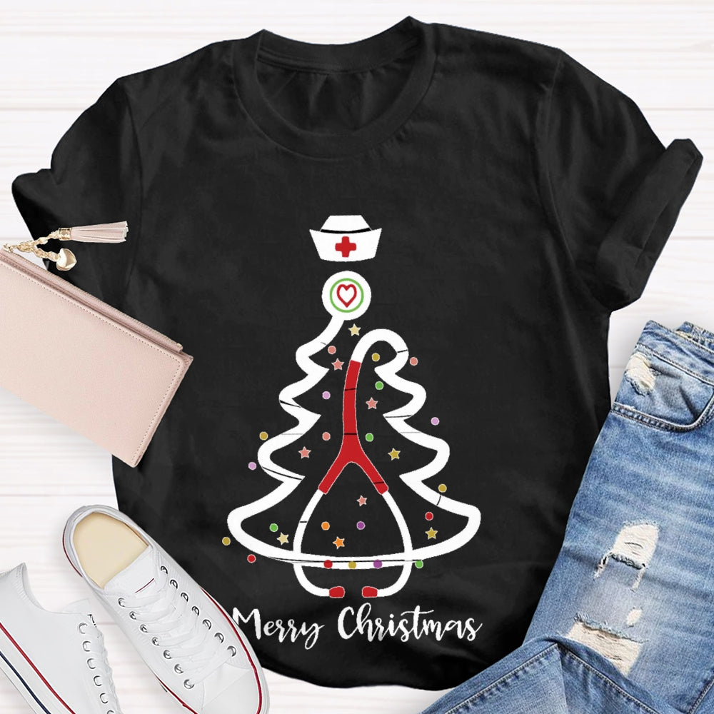 Merry Christmas School Nurse T-shirt