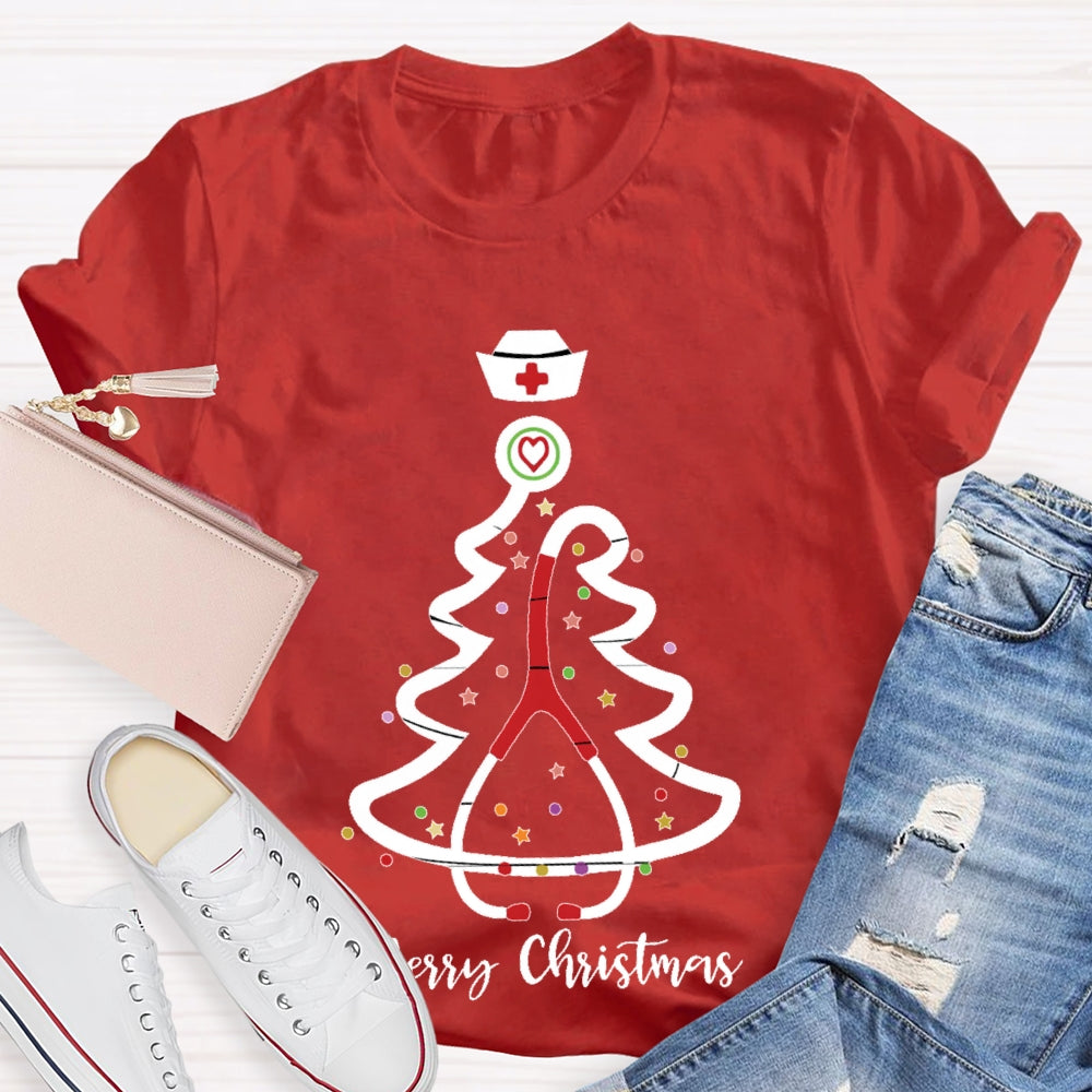 Merry Christmas School Nurse T-shirt