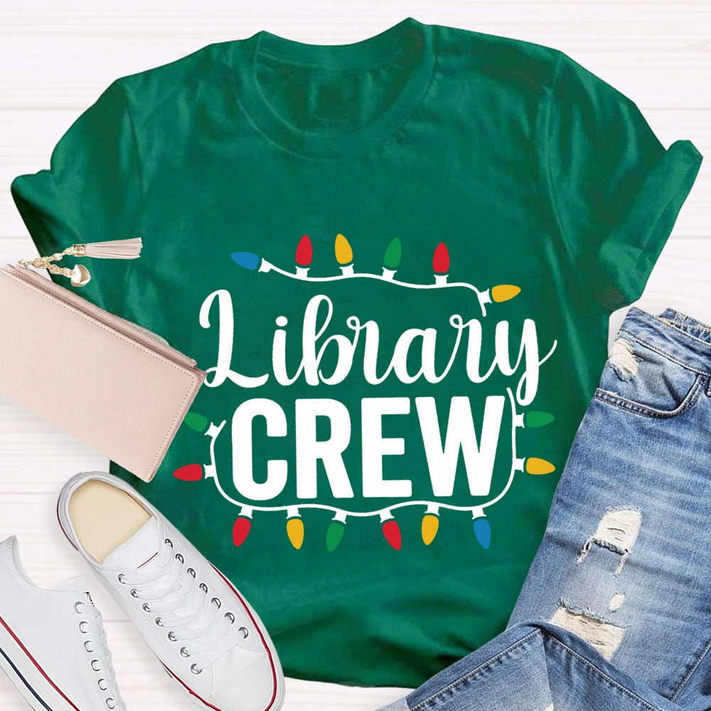 Christmas Light Library Crew T-Shirt