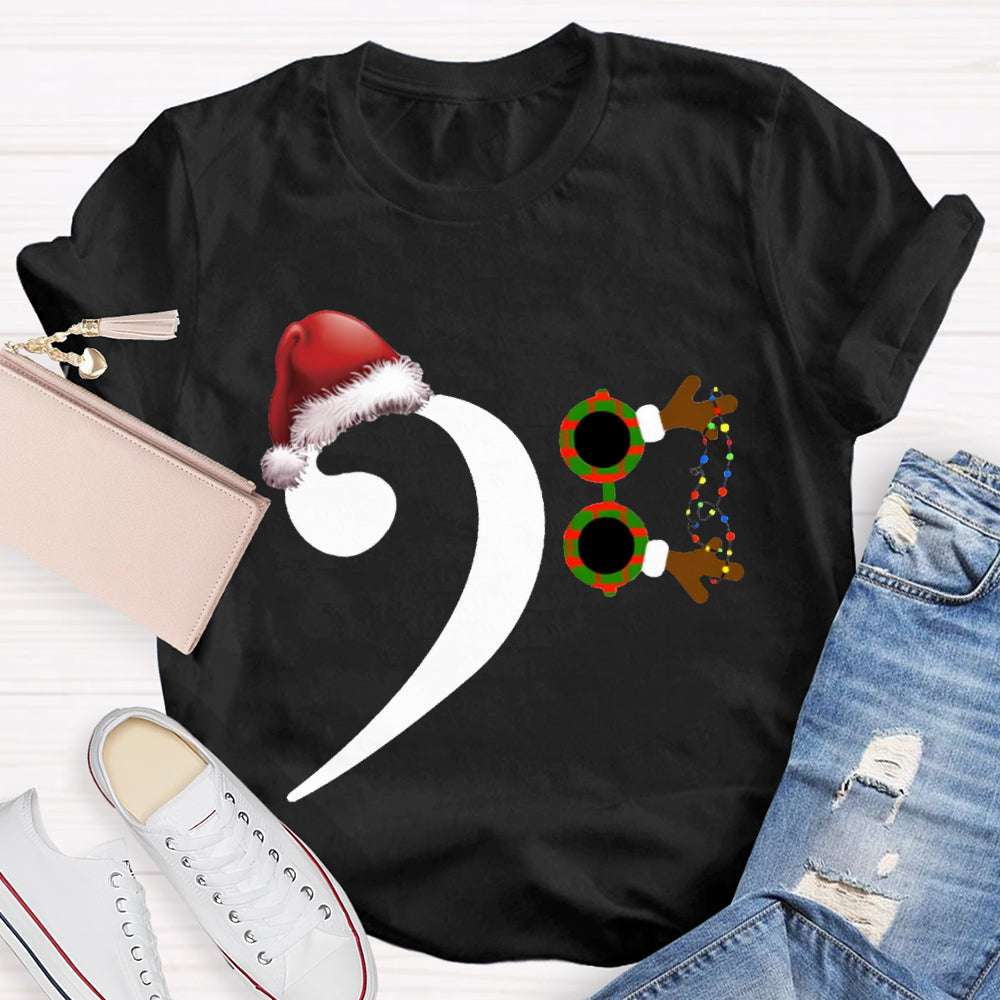 Santa Hat And Comma Christmas T-shirt