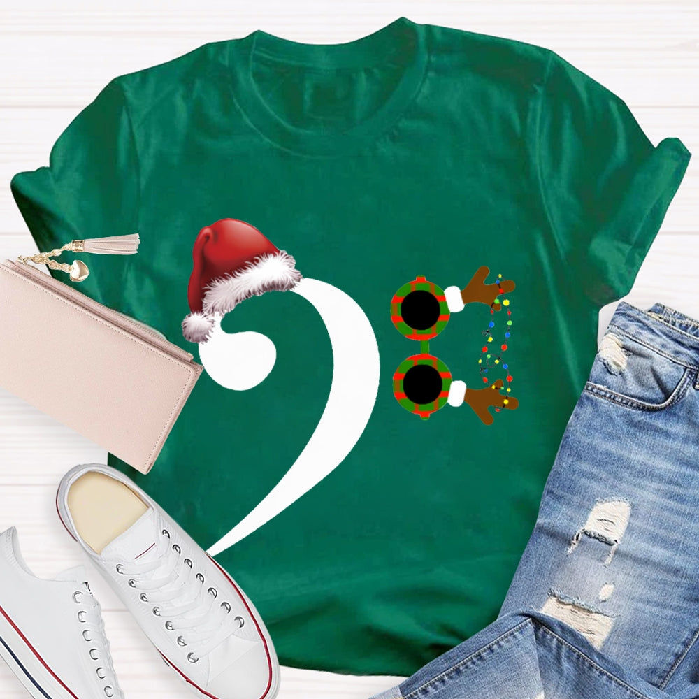 Santa Hat And Comma Christmas T-shirt