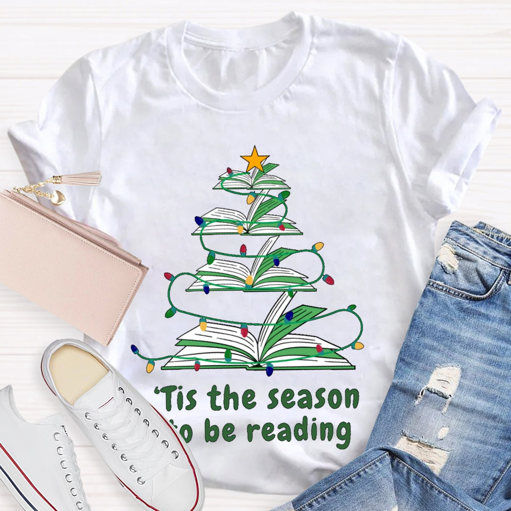 Tis The Season To Be Reading Christmas T-shirt