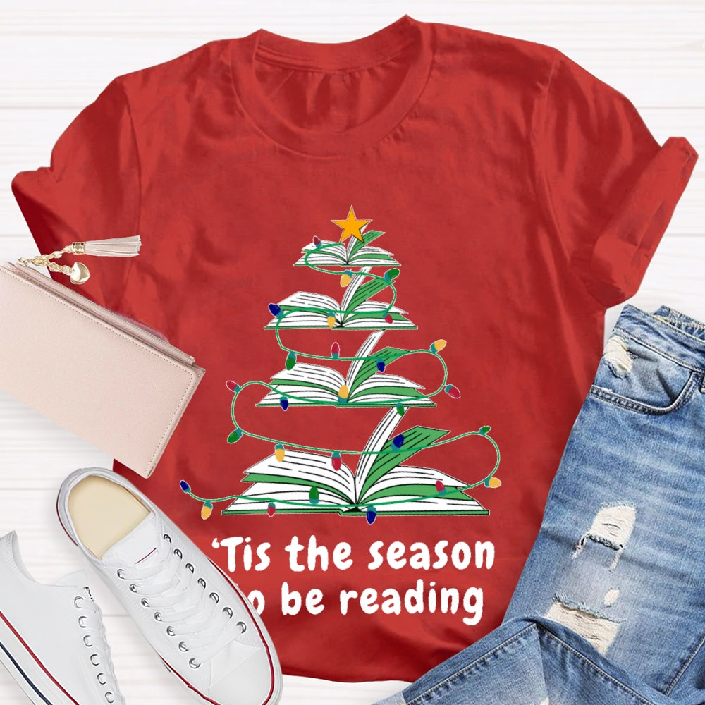Tis The Season To Be Reading Christmas T-shirt