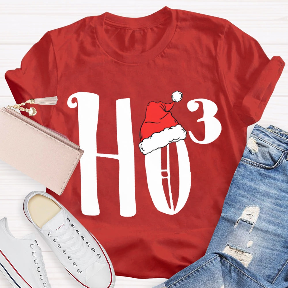 Math Teacher Ho3 Santa Hat Christmas T-shirt