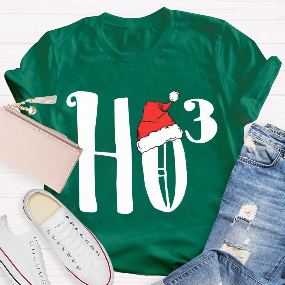 Math Teacher Ho3 Santa Hat Christmas T-shirt